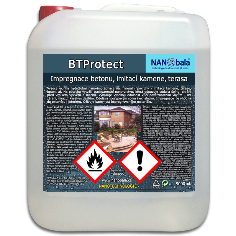 Nano impregnácia betónu BTProtect 5l